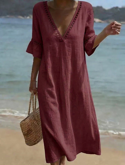 Triplechic™ LinenLace Flow Dress