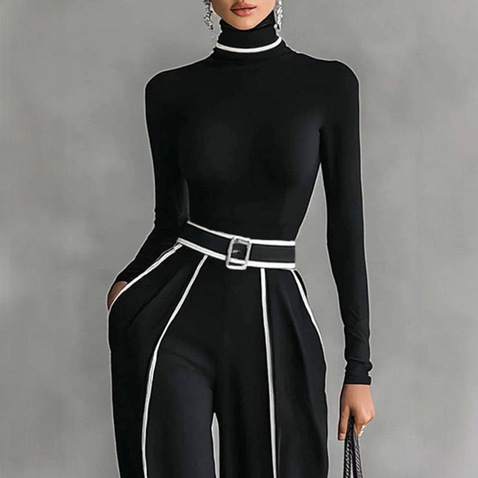 Triplechic™ Contrast Knit Wide-Leg Set