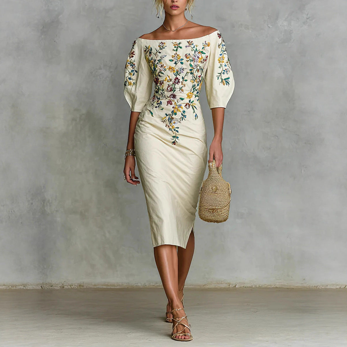 Triplechic™ Off-Shoulder Waist Dress