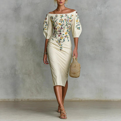 Triplechic™ Off-Shoulder Waist Dress