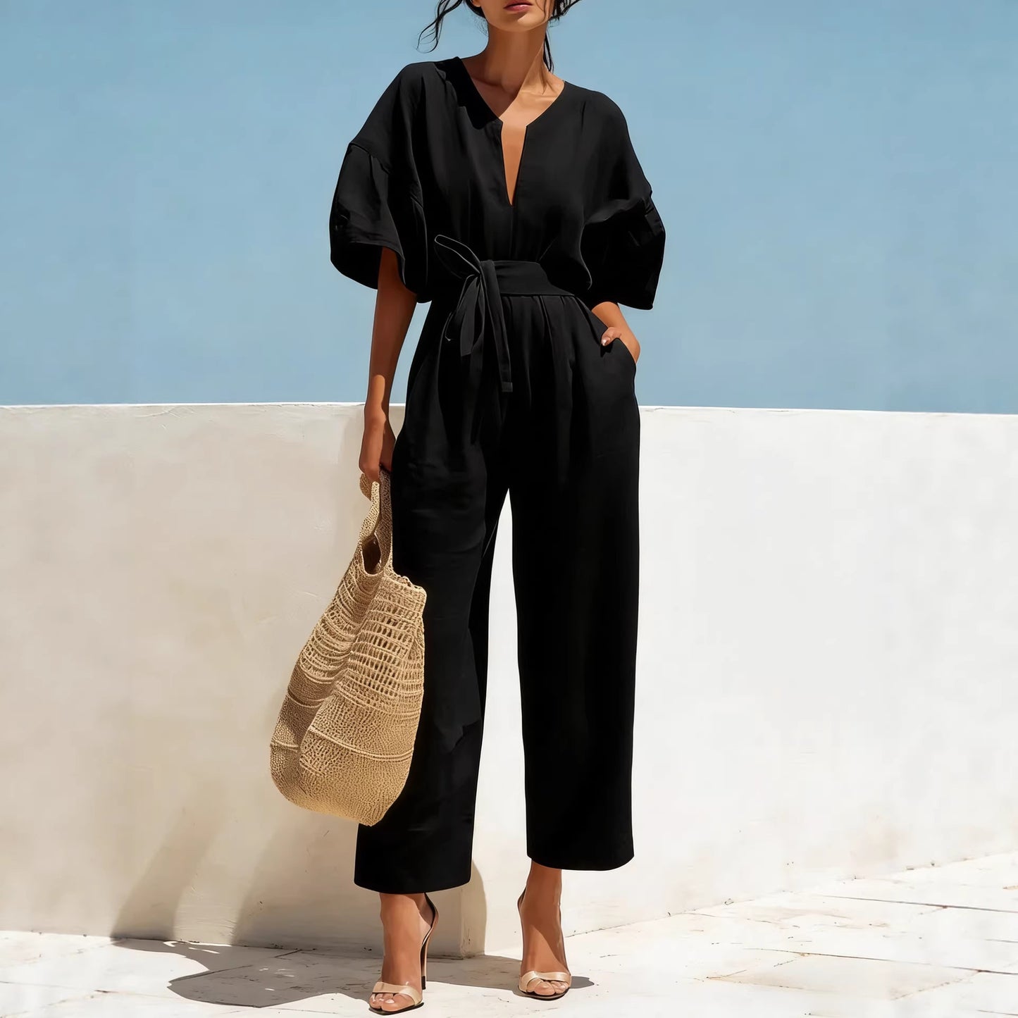 Triplechic™ LinenV Ease Jumpsuit
