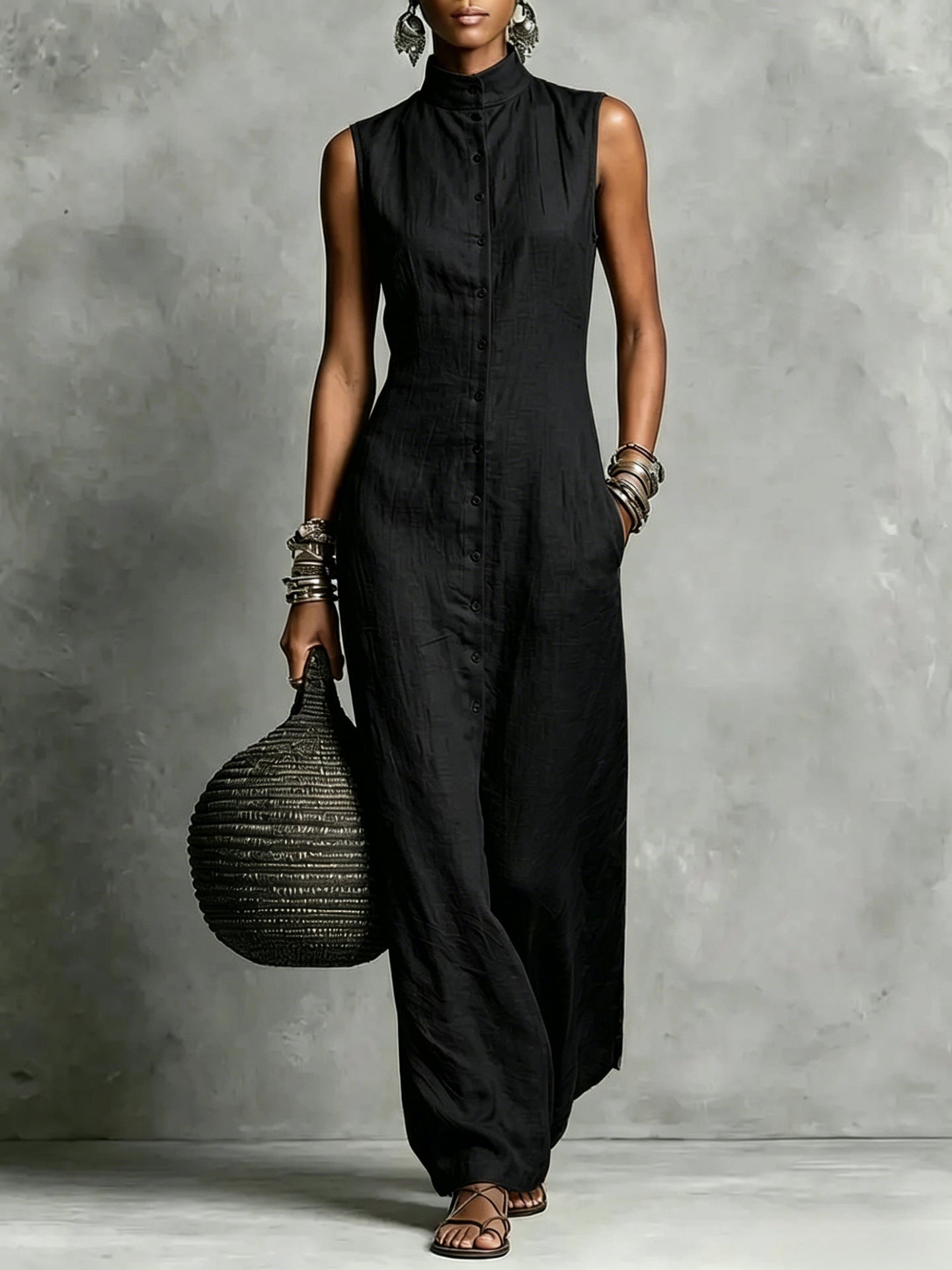 Triplechic™ StandContour Sleeveless Jumpsuit