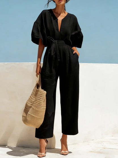 Triplechic™ LinenV Ease Jumpsuit
