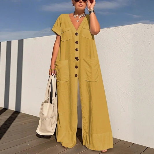 Triplechic™ Chic Button Jumpsuit