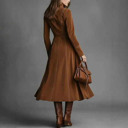 Triplechic™ Retro Suede A-Line Dress
