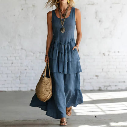 Triplechic™ LinenFlow Maxi Dress