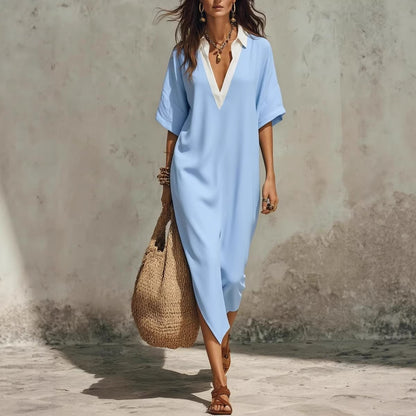 Triplechic™ LinenEase V-Flow Dress