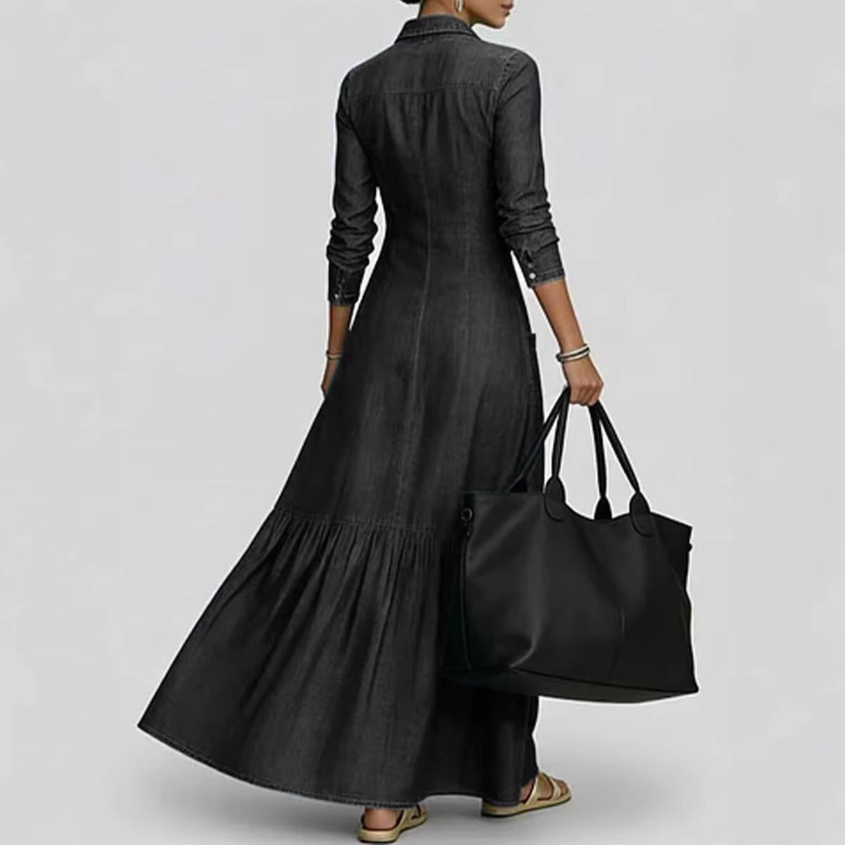 Triplechic™ DenimContour Maxi Dress