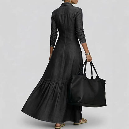Triplechic™ DenimContour Maxi Dress