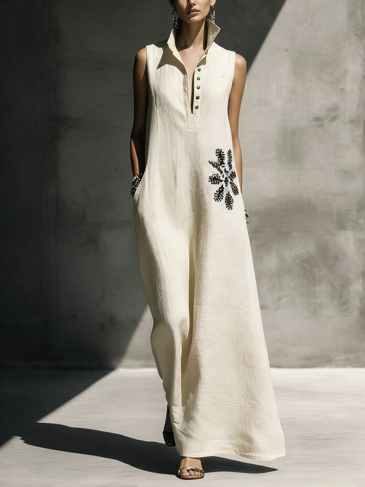 Triplechic™ PrintPocket Mandarin Dress