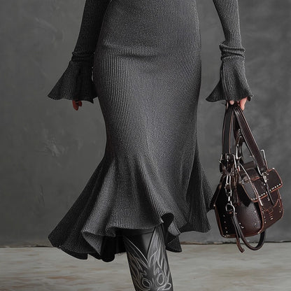 Triplechic™ Graceful Knit Fishtail Dress