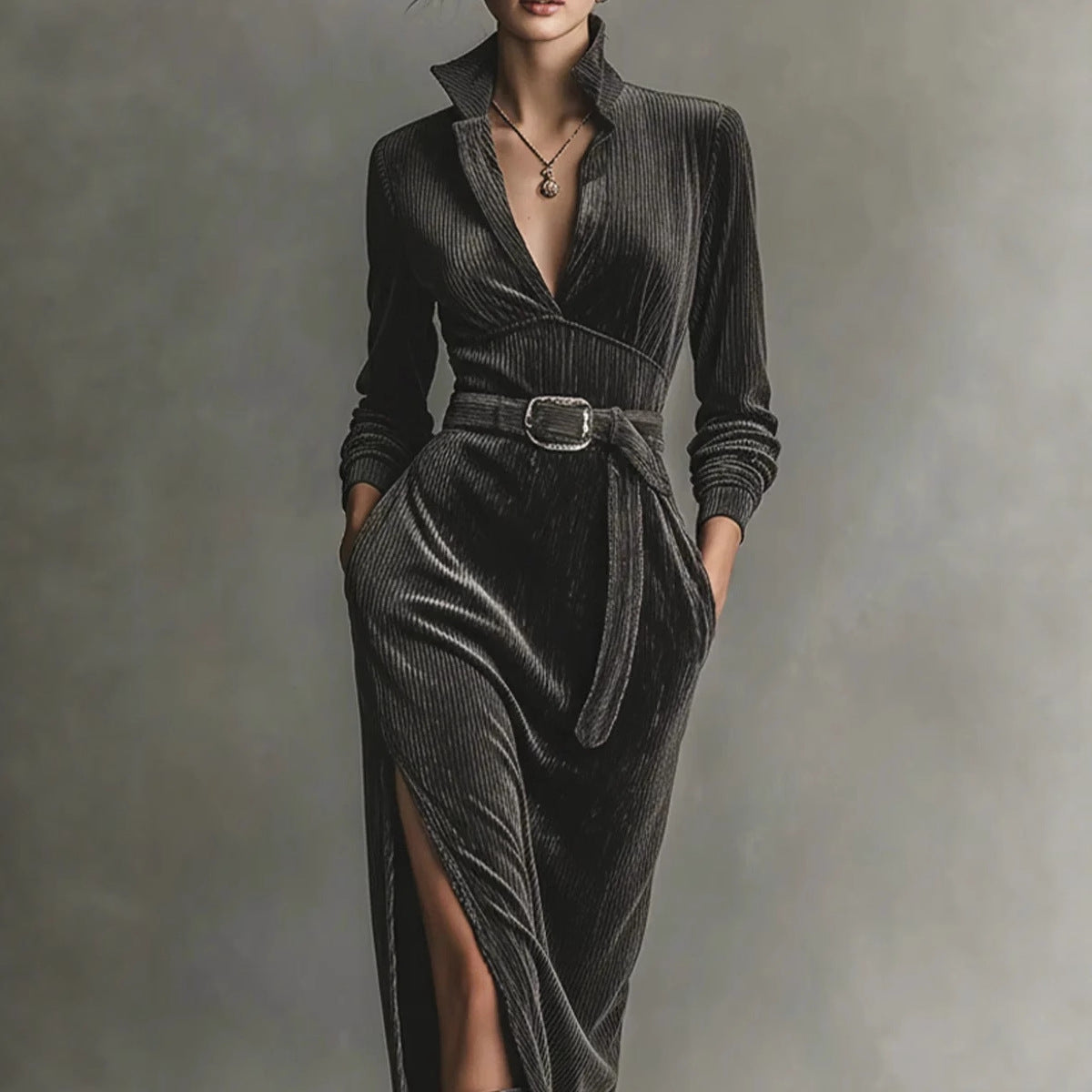 Triplechic™ VelaTie Slit Dress