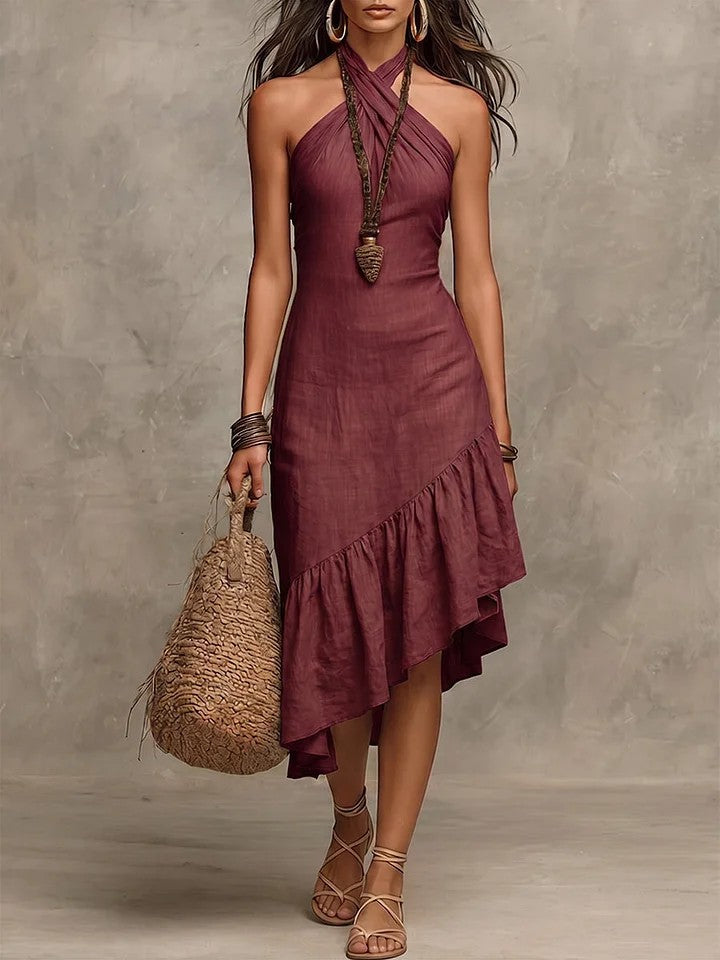 Triplechic™ HalterFlow Maxi Dress