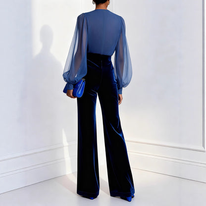 Triplechic™ VelvetNoir Jumpsuit