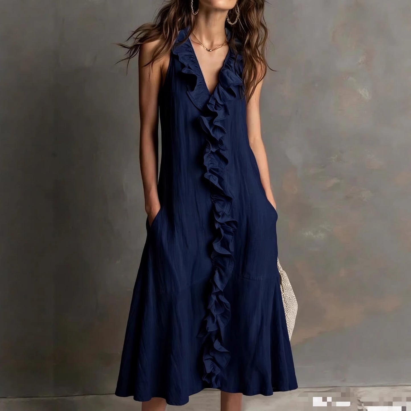 Triplechic™ LinenFlow Ruffle Dress