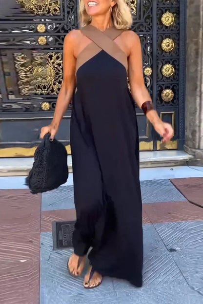 Triplechic™ Neckholder-Kleid mit gekreuztem Rücken