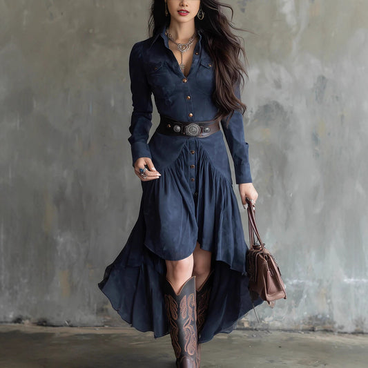 Triplechic™ Suede Flare Maxi Skirt