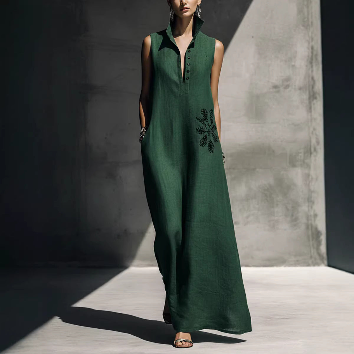 Triplechic™ PrintPocket Mandarin Dress