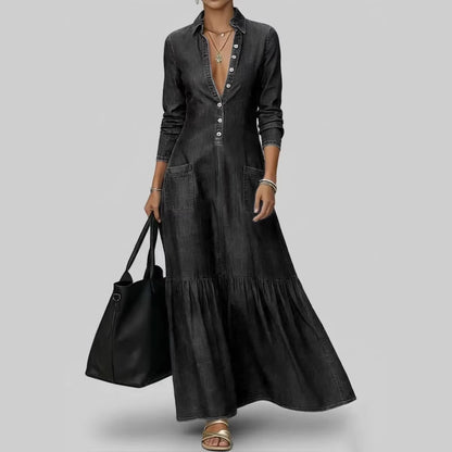 Triplechic™ DenimContour Maxi Dress
