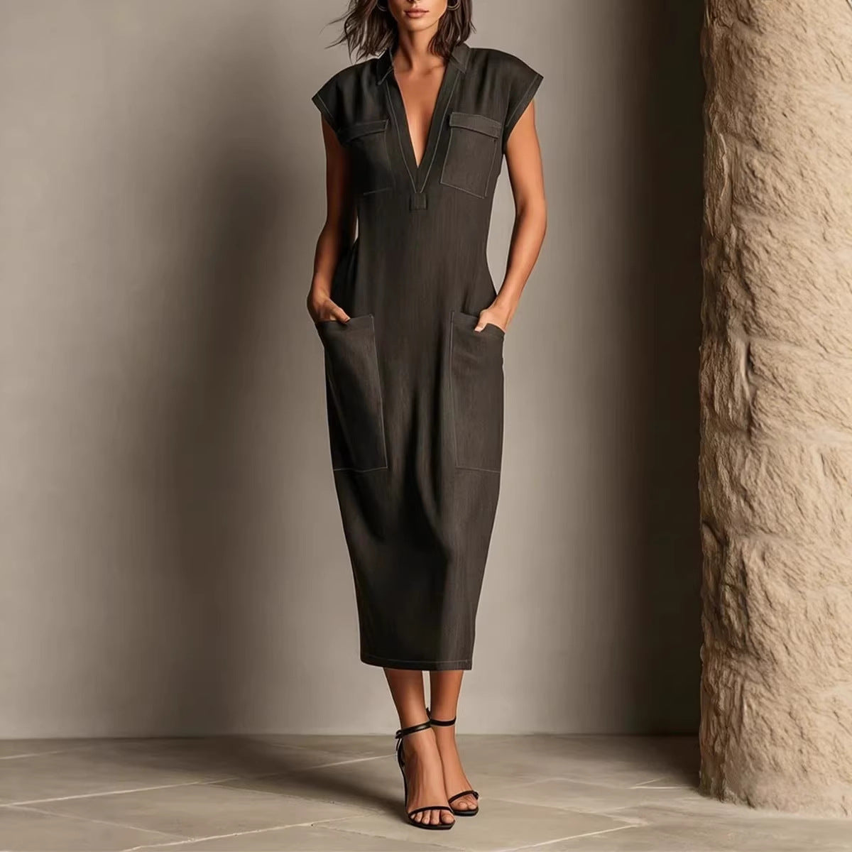 Triplechic™ StandEase Linen Dress