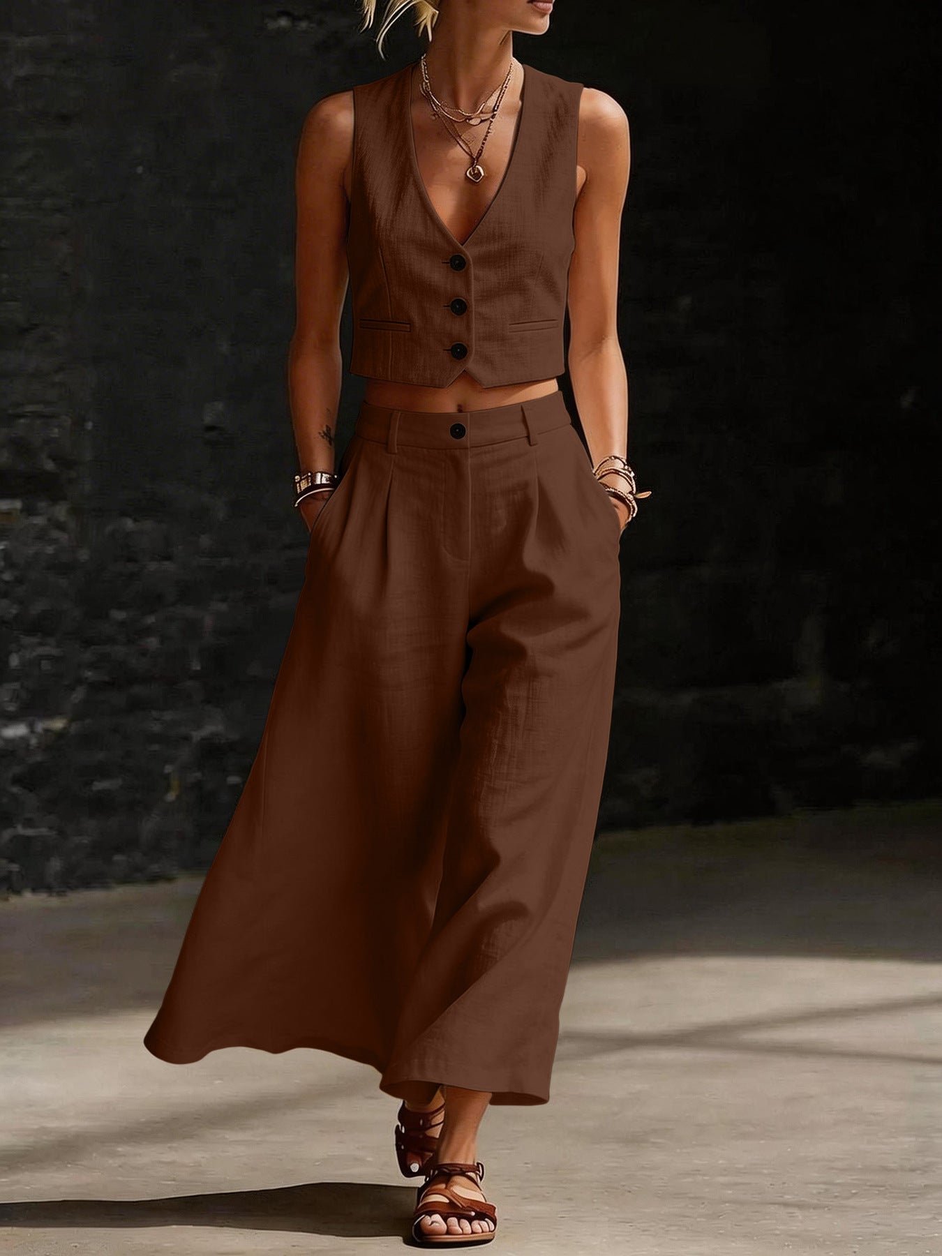 Triplechic™ VVest Contour Wide-Leg Set
