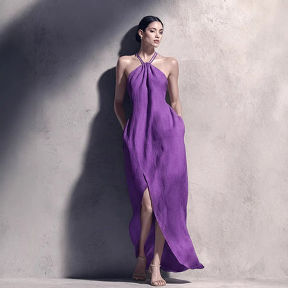 Triplechic™ HalterSculpt Slit Dress