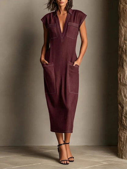 Triplechic™ StandEase Linen Dress