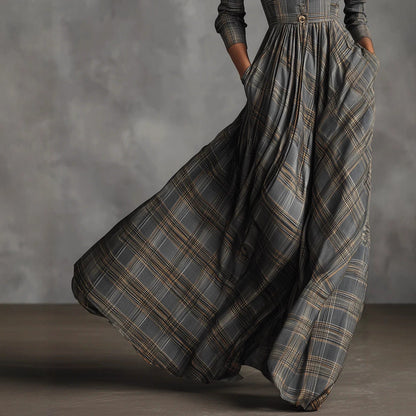 Triplechic™ PlaidVela Maxi Skirt
