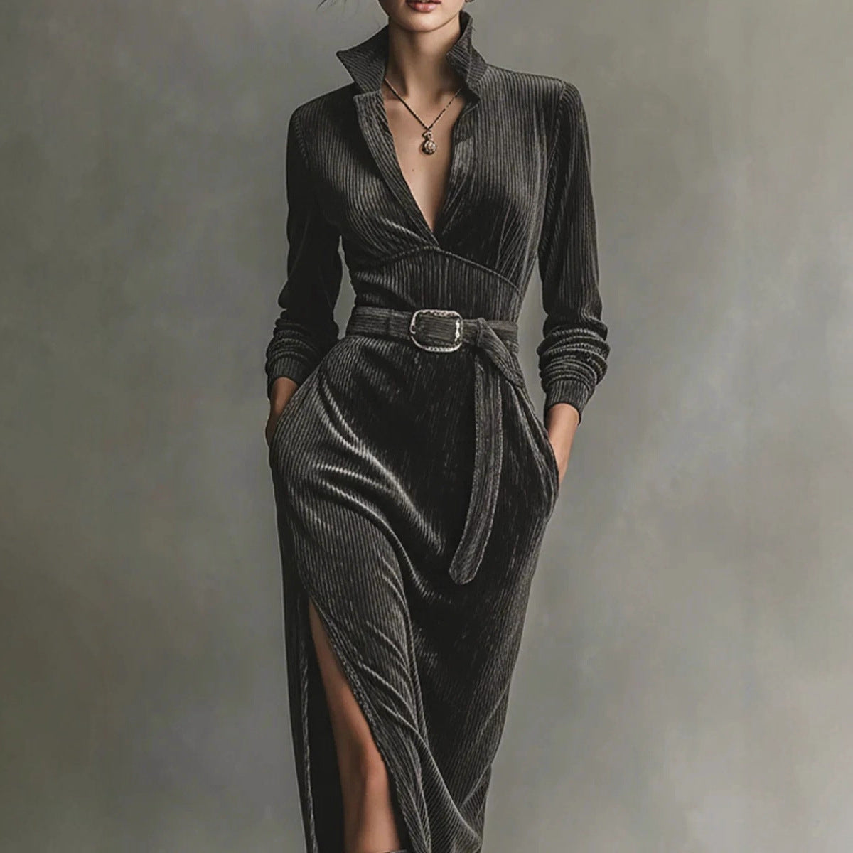 Triplechic™ VelaTie Slit Dress