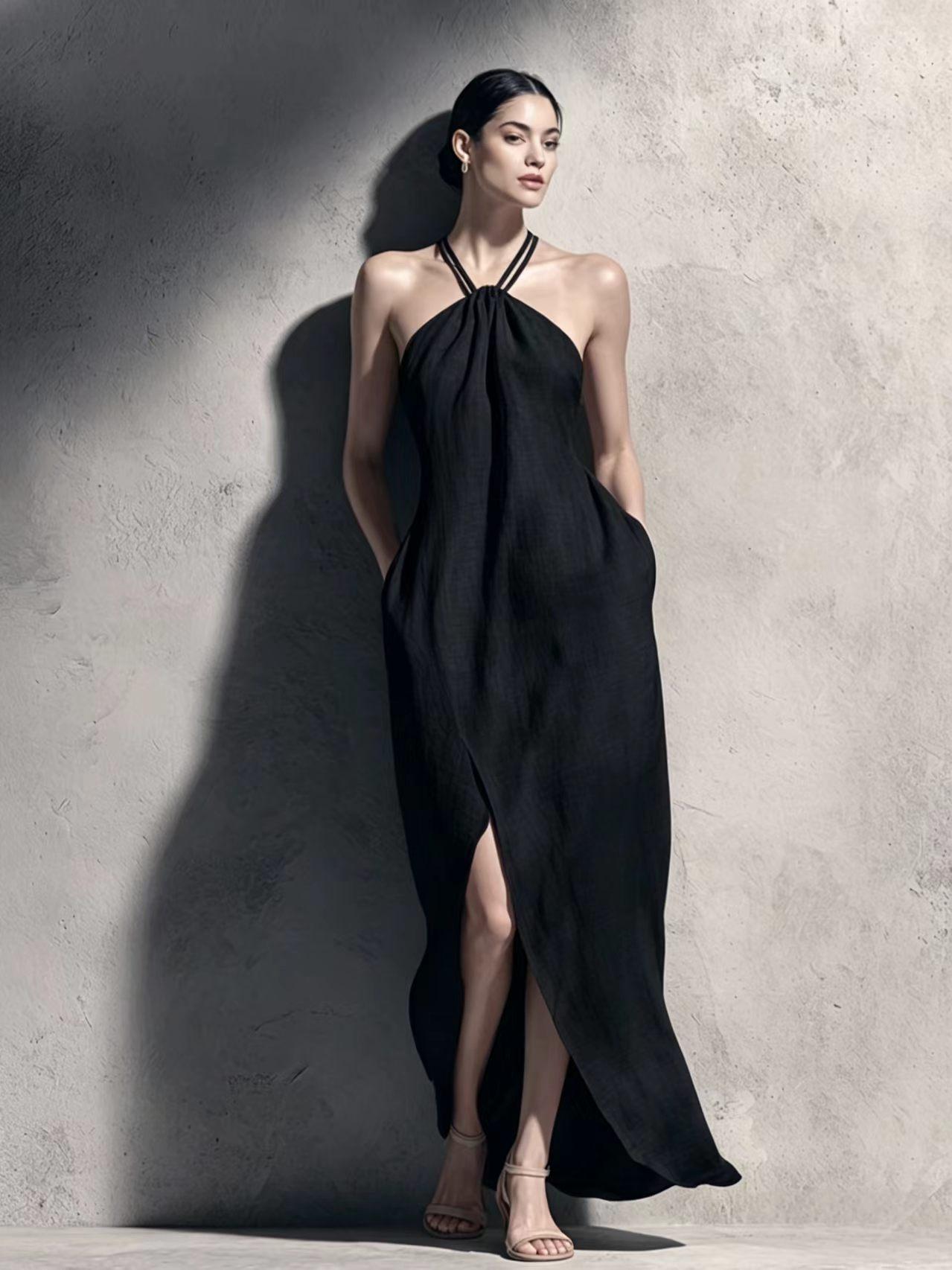 Triplechic™ HalterSculpt Slit Dress