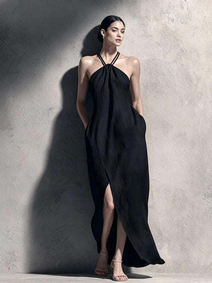Triplechic™ HalterSculpt Slit Dress