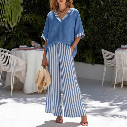 Triplechic™ StripeFlow Tunic Set