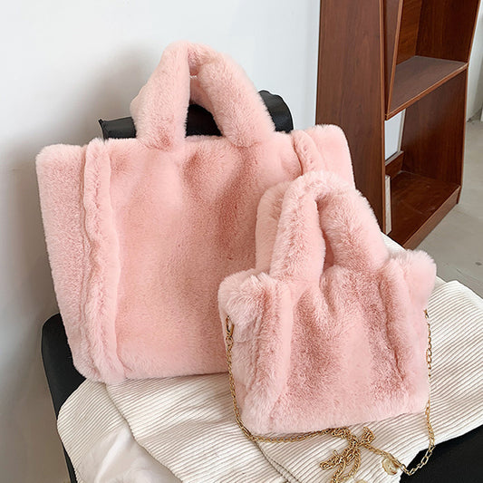 Fluffy Hand Bag For Women