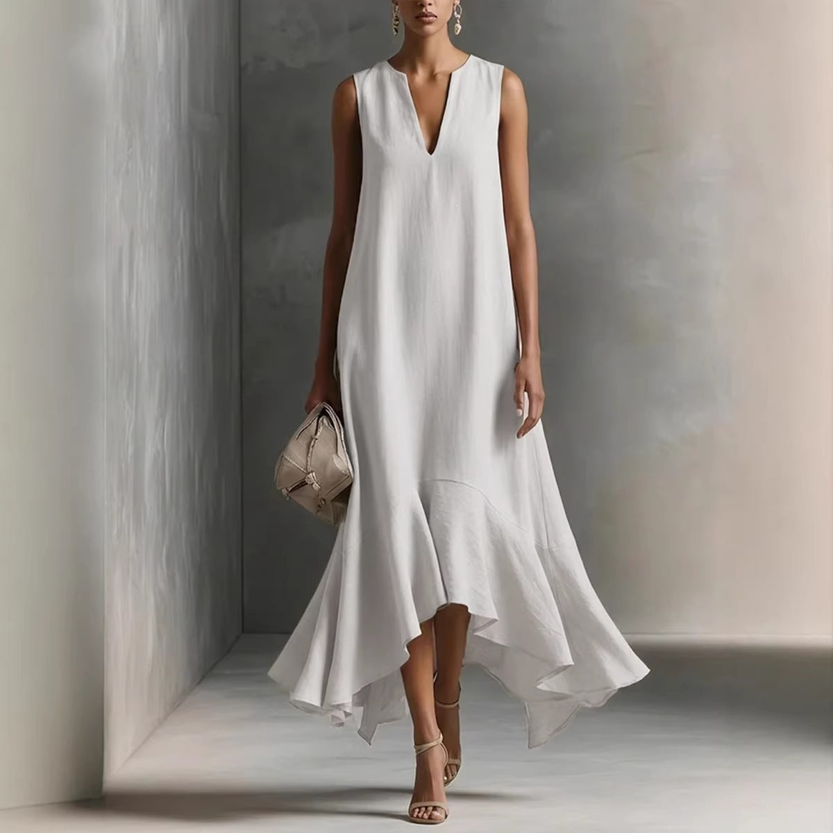 Triplechic™ DeepV AsymContour Dress