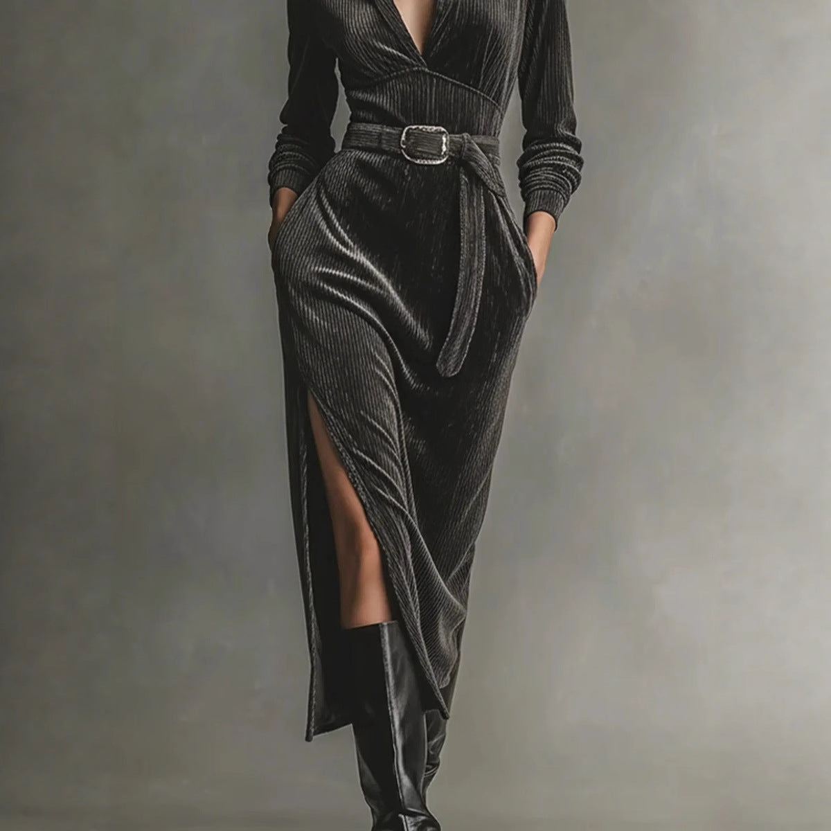 Triplechic™ VelaTie Slit Dress