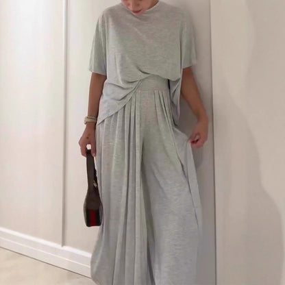 Triplechic™ Casual Wide-Leg Two-Piece Set