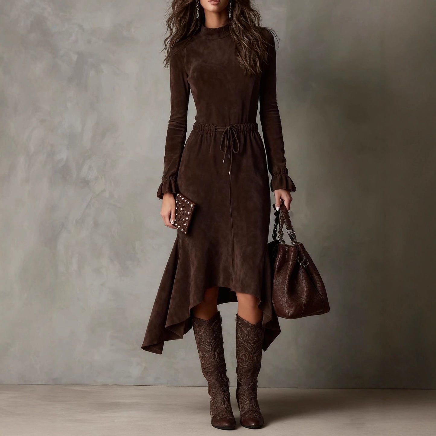 Triplechic™ Double-Sided Cashmere Elegant Dress