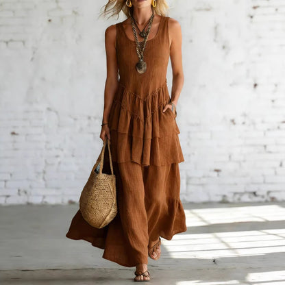 Triplechic™ LinenFlow Maxi Dress