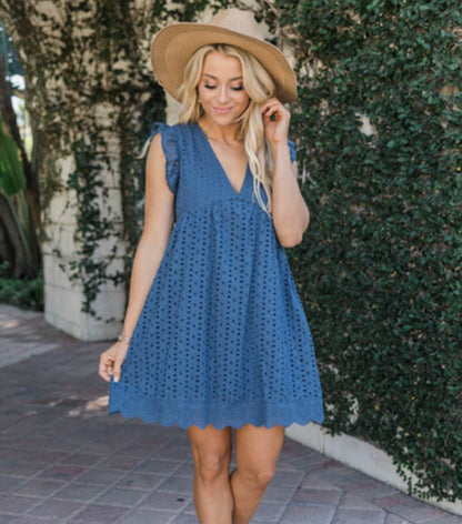 Triplechic™ California Romper Dress with Built-In Shorts